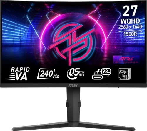 MSI MPG 275CQRXF computer monitor 68.6 cm (27") 2560 x 1440 pixels Wide Quad HD Black