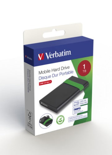 Verbatim Certified Refurbished Hard Drive USB 3.2 Gen 1 1TB