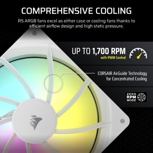 Corsair RS140 ARGB Computer case Fan 14 cm White 1 pc(s)