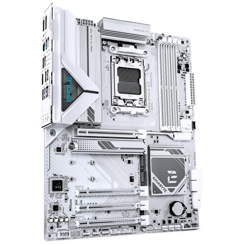 GIGABYTE B850 EAGLE ICE Motherboard - AMD Ryzen 9000 Series CPUs, 8+2+2 Phases Digital VRM, up to 8200MHz DDR5 (O.C), 1xPCIe 5.0 + 2xPCIe 4.0 M.2, 2.5 GbE LAN, USB 3.2 Gen 2