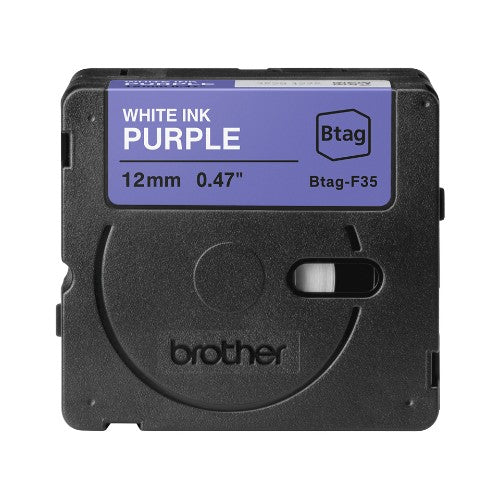 Brother BTAG-F35 DirectLabel-etikettes white on violet 12mm x 4m for Brother Btag 12mm