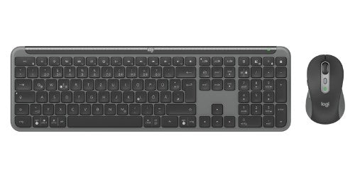 Logitech 920-012504 keyboard Mouse included Office RF Wireless + Bluetooth QWERTZ German Graphite