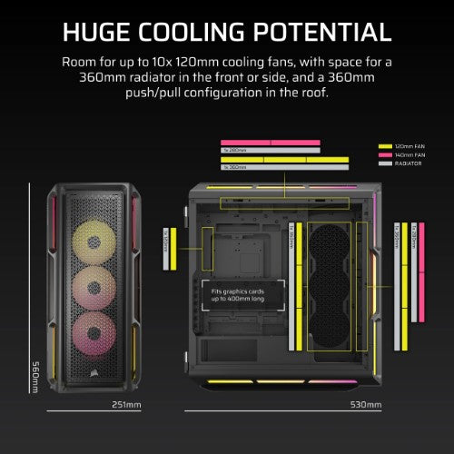 Corsair iCUE LINK 5000T LX RGB Midi Tower Black