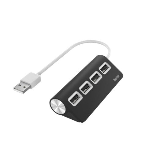 Hama 00200119 interface hub USB 2.0 480 Mbit/s Black