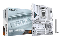 GIGABYTE B850 EAGLE WIFI7 ICE Motherboard - AMD Ryzen 9000 Series CPUs, 8+2+2 Phases Digital VRM, up to 8200MHz DDR5 (OC), 1xPCIe 5.0 + 2xPCIe 4.0 M.2, WIFI 7, 2.5 GbE LAN, USB 3.2 Gen 2