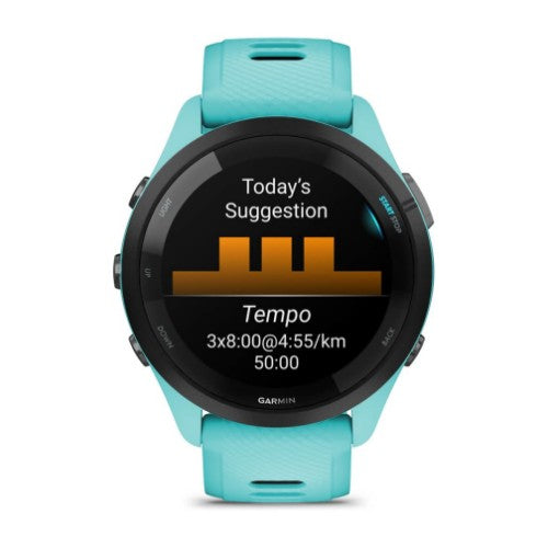 Garmin Forerunner 265 3.3 cm (1.3") AMOLED 46 mm Digital 416 x 416 pixels Touchscreen Black, Blue Wi-Fi GPS (satellite)