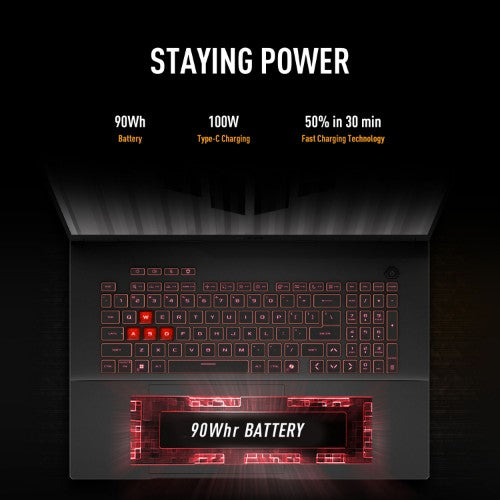 ASUS TUF Gaming A16 FA608PM-TU091W AMD Ryzen™ 9 8940HX Laptop 40.6 cm (16") WUXGA 16 GB DDR5-SDRAM 1 TB SSD NVIDIA® GeForce RTX™ 5060 Laptop GPU Wi-Fi 6E (802.11ax) Windows 11 Home Grey
