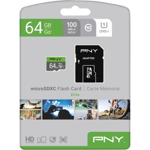 PNY Elite 64 GB MicroSDXC UHS-I Class 10