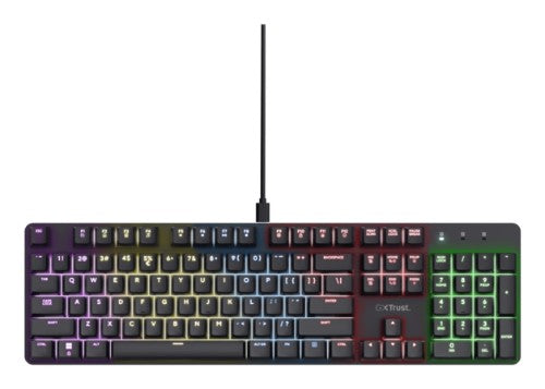 Trust GXT 871 Zora keyboard Gaming USB QWERTY UK English Black