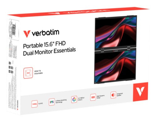 Verbatim Portable 15.6" FHD Dual Monitor Essentials