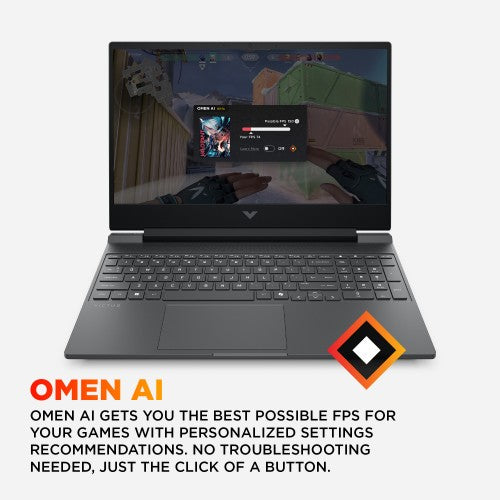HP Victus Gaming 15-fa2300na Intel® Core™ i5 i5-13420H Laptop 39.6 cm (15.6") Full HD 16 GB DDR4-SDRAM 512 GB SSD NVIDIA GeForce RTX 4050 Wi-Fi 6 (802.11ax) Windows 11 Home Black