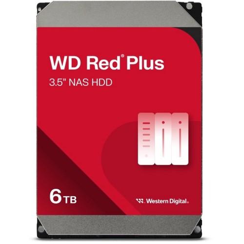 Western Digital Red Plus internal hard drive 6 TB 5400 RPM 256 MB 3.5" Serial ATA III