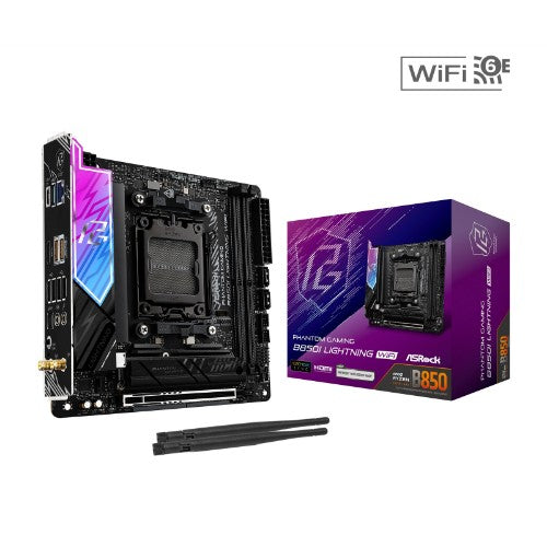 Asrock Phantom Gaming B850I Lightning WiFi AMD B850 Socket AM5 mini ITX