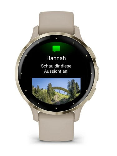 Garmin Venu 3S 3.05 cm (1.2") AMOLED 41 mm Digital 390 x 390 pixels Touchscreen Gold, Grey Wi-Fi GPS (satellite)