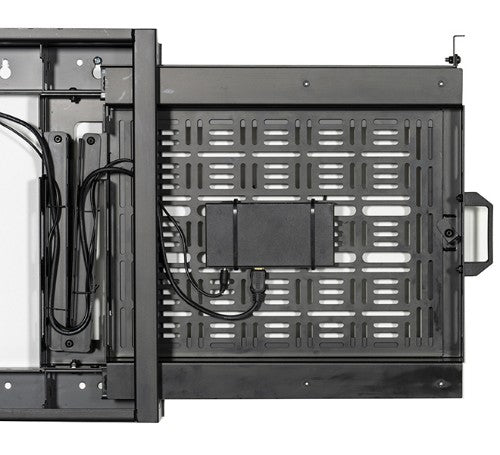 B-Tech Flat Screen Wall Mount with Slide-Out AV Storage Tray (VESA 600 x 400)