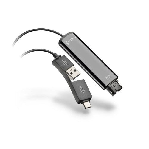 Poly DA75 USB to QD Black Adapter TAA