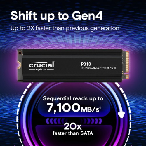Crucial P310 2 TB M.2 PCI Express 4.0 NVMe