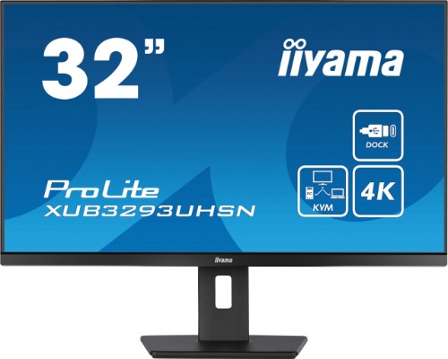 iiyama ProLite 32’’ IPS panel with KVM switch, USB-C dock and RJ45 (LAN)