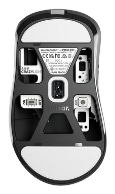 PULSAR Xlite CrazyLight mouse Gaming Right-hand RF Wireless + USB Type-C Optical 32000 DPI