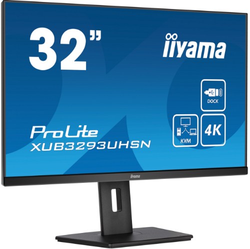 iiyama ProLite 32’’ IPS panel with KVM switch, USB-C dock and RJ45 (LAN)