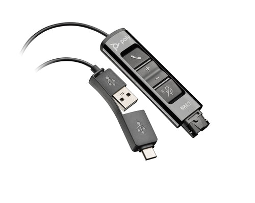 HP Poly DA85 USB to QD Black Adapter TAA