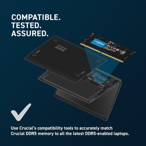 Crucial CT2K32G56C46S5 memory module 64 GB 2 x 32 GB DDR5 262-pin SO-DIMM