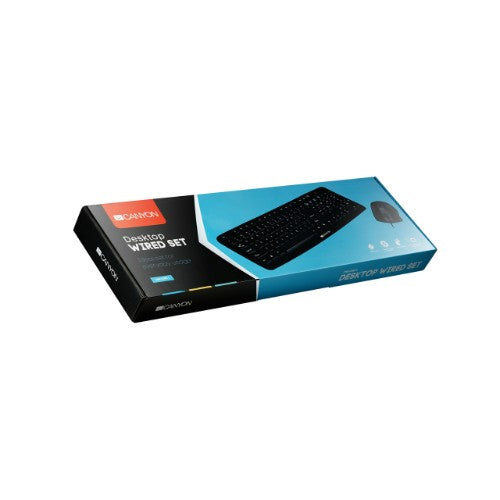 Canyon CNE-CSET1-UK keyboard Mouse included Office USB QWERTY Black