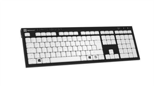 Logickeyboard LKB-BRAILLE-BJPU-UK keyboard Medical USB QWERTY English Black, White