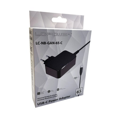 LC-Power LC-NB-GAN-65-C mobile device charger Laptop Black AC Indoor
