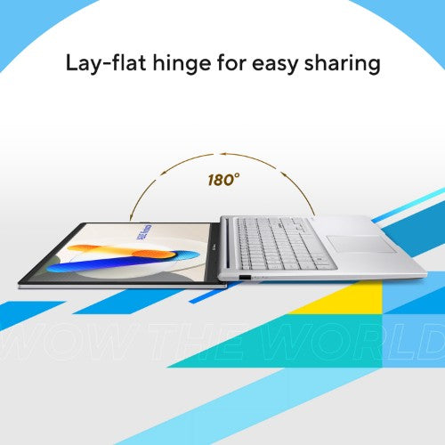 ASUS Vivobook 15 X1504VA-BQ2890W Intel Core 5 120U Laptop 39.6 cm (15.6") Full HD 8 GB DDR4-SDRAM 512 GB SSD Wi-Fi 6 (802.11ax) Windows 11 Home Silver