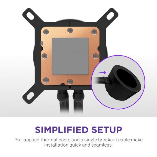 NZXT Kraken Plus RGB 240 Processor All-in-one liquid cooler 12 cm Black