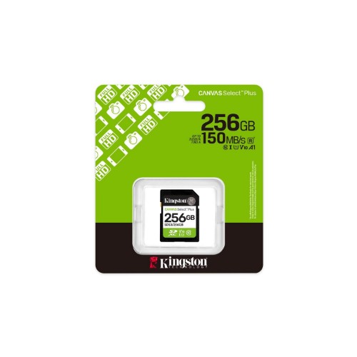 Kingston Technology 256GB SDXC Canvas Select Plus Gen3 150MB/s C10 UHS-I U1 V10