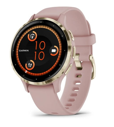 Garmin Venu 3S 3.05 cm (1.2") AMOLED 41 mm Digital 390 x 390 pixels Touchscreen Gold, Rose Wi-Fi GPS (satellite)