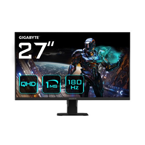 GIGABYTE GS27QA 27" QHD Gaming Monitor - 2560 x 1440 (QHD), 180Hz, 1ms, 300 cd/m2, FreeSync, HDR Ready, HDMI 2.0, Displayport 1.4