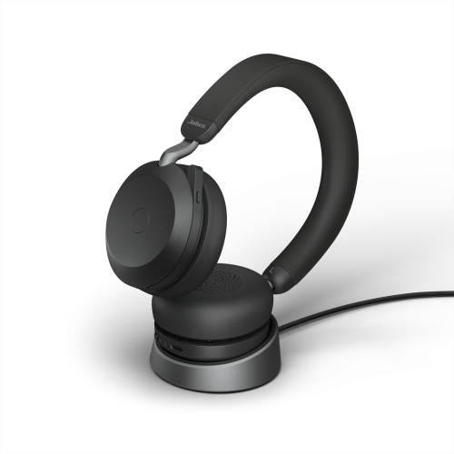 Jabra Evolve2 75 - USB-A UC with Desk Stand - Black