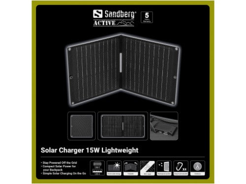 Sandberg Solar Charger 15W Lightweight