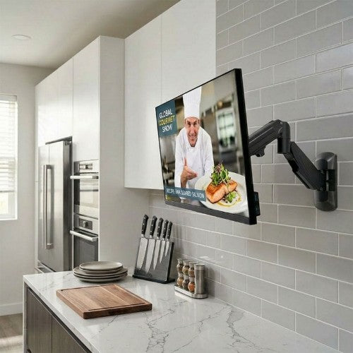 Lindy Wall Mounted Single Gas Arm Display Mount - Black