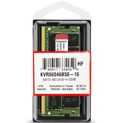 Kingston Technology ValueRAM memory module 16 GB 1 x 16 GB DDR5 5600 MT/s 262-pin SO-DIMM