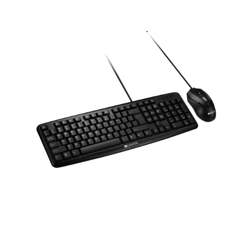 Canyon CNE-CSET1-UK keyboard Mouse included Office USB QWERTY Black