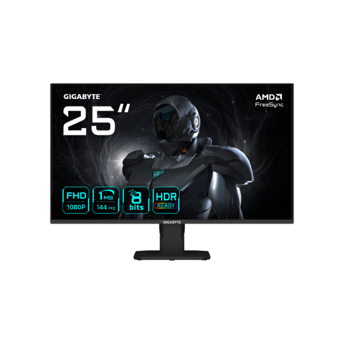GIGABYTE GS25F14 25” FHD Gaming Monitor - 1920 x 1080, 144Hz, 1ms, 300 cd/m², Display HDR 10, HDMI 2.0, Displayport 1.2