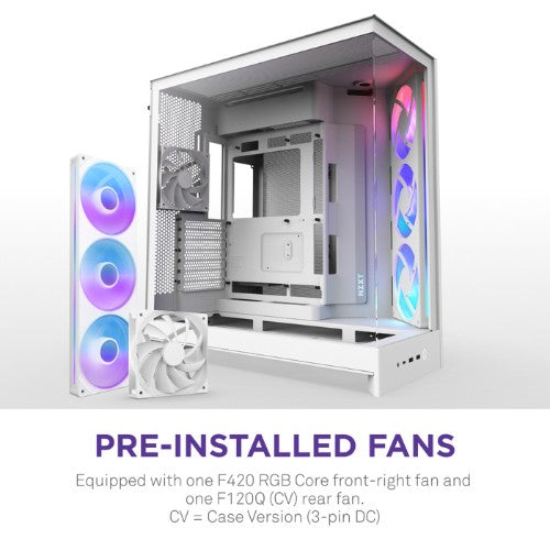NZXT H9 Flow RGB Midi Tower White