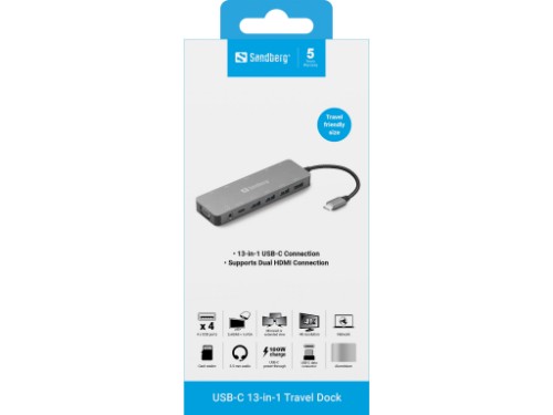 Sandberg USB-C 13-in-1 Travel Dock
