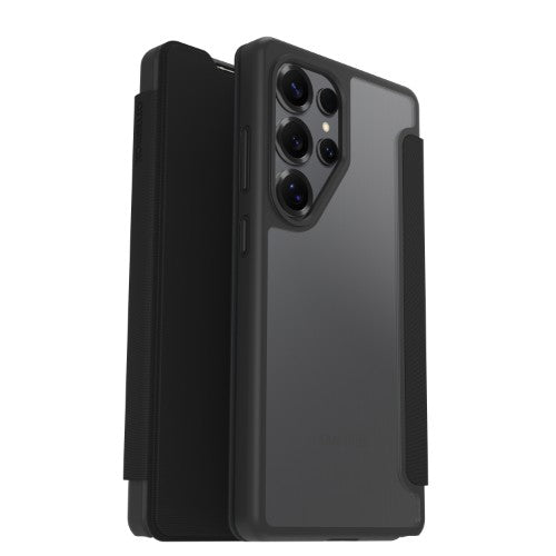 OtterBox React Folio Series for Samsung Galaxy S25 Ultra, transparent/black - No Retail Packaging