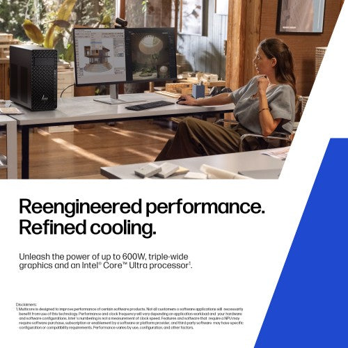 HP Z2 Tower G1i Intel Core Ultra 9 285K 64 GB DDR5-SDRAM 2 TB SSD NVIDIA RTX 4000 Ada Windows 11 Pro Workstation AI Workstation, AI PC Black