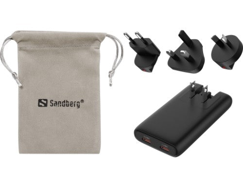 Sandberg 4in1 TravelCharger 65W Black