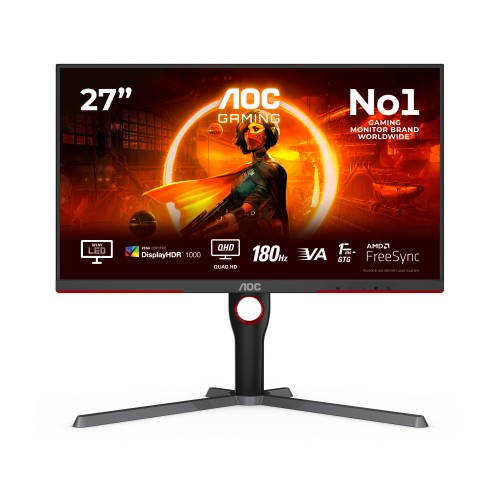AOC G3 Q27G3XMN/BK computer monitor 68.6 cm (27") 2560 x 1440 pixels 2K Ultra HD LED Black, Red