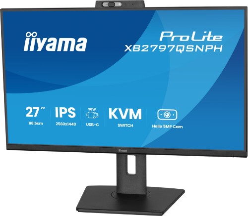 iiyama ProLite XB2797QSNPH-B1 27IN IPS LCD 4MS 2560X1440 350CD/M2 HDMI/DP/USB 2 computer monitor 68.6 cm (27") 2560 x 1440 pixels Quad HD Black