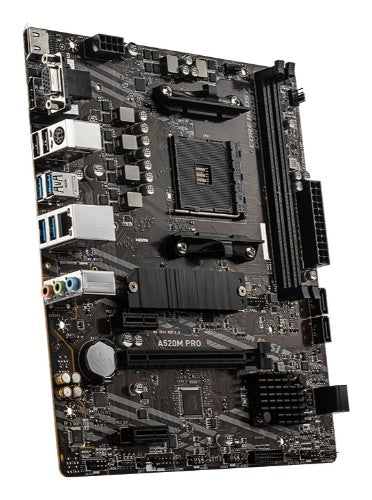 MSI A520M PRO motherboard AMD A520 Socket AM4 micro ATX