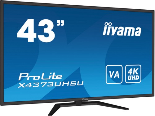 iiyama ProLite 43" large format desktop monitor with 4K resolution, offering you the power of four displays packed into one