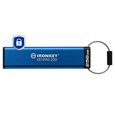 Kingston Technology IronKey 256GB Keypad 200, FIPS 140-3 Lvl 3 AES-256 Encrypted